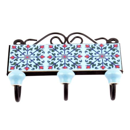  Turquoise Forest Green Tiles Hooks